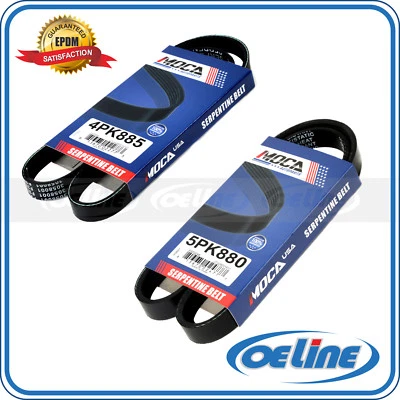 Juego de correas serpentinas EPDM para alternador 92-95 Subaru Legacy 2,2 L​-Power Str-A/C Foto 1 de 4