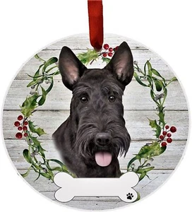 Scottish Terrier Hundekranz Ornament personalisierbar Weihnachten Urlaub Dekoration - Bild 1 von 11