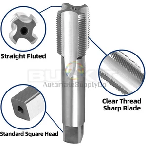 1 1/4"-16 UN Thread Tap Right Hand, HSS 1-1/4 x 16 UN Straight Fluted Tap - Picture 1 of 10