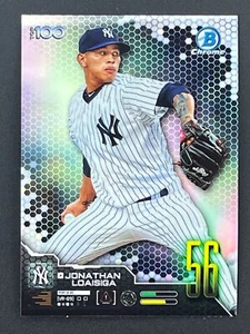 JONATHAN LOAISIGA 2019 Bowman Chrome Top 100 Prospects #BTP-56 Yankees - Picture 1 of 2