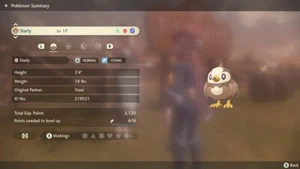 🌈Estrelino Brillante/No Brillante/Staraptor 6IV/EV Alpha🌈Leyendas Arceus PLA (💯Legal) - Imagen 1 de 80