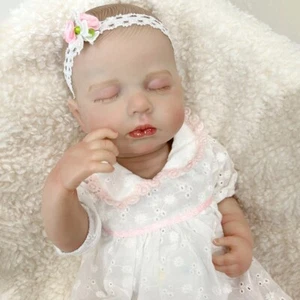 50 CM Realistisch Reborn Puppen Baby Ganzkörper Vinyl Toddler XMAS Geschenk DE - Bild 1 von 9