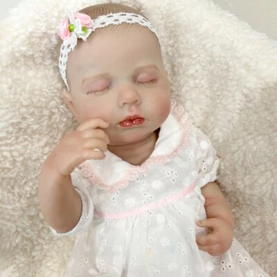 50 CM Realistisch Reborn Puppen Baby Ganzkörper Vinyl Toddler XMAS Geschenk DE - Bild 1 von 4