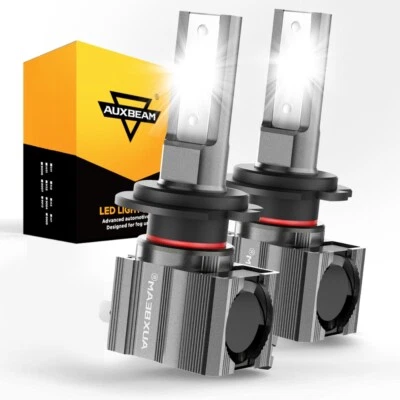 2X Kit de Substituição de Lâmpadas de Farol AUXBEAM H7 LED Feixe Alto/Baixo 6500K Super Brilhante - Imagem 1 de 4