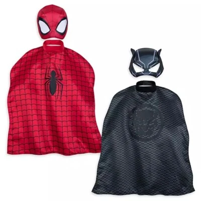 NWT Spider-Man and Black Panther Mask and Cape Set for Kids One Size - Image 1 of 2