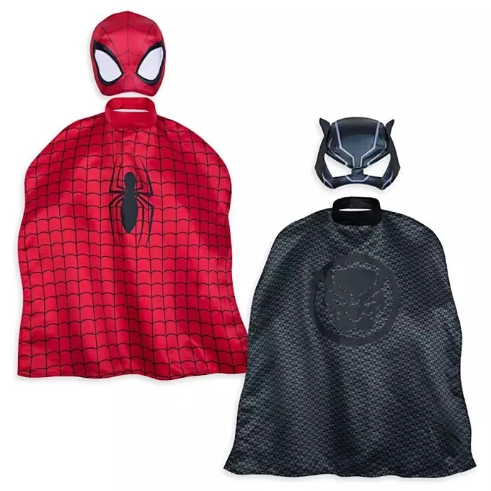 NWT Spider-Man and Black Panther Mask and Cape Set for Kids One Size - Image 1 of 2