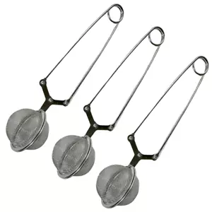 Teesieb Edelstahl Teezange Set 17 x Ø4,5 cm Teeei Teesieb Gewürzsieb Sieb Tee - Bild 1 von 19