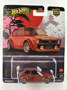 Hot Wheels 2024 Premium Japan Historics 4 '73 Honda Civic Custom Red 4/5 - Picture 1 of 4