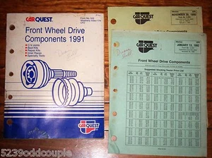 1991 Carquest Front Wheel Drive Parts Catalog w/Price Guides 1991 156 pages #132 - Picture 1 of 10