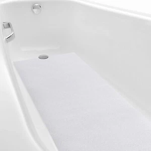 16"X40"Non Slip Bathtub Mat with Drain Cut Out Anti Skid Safety Adhesive Peel - Picture 1 of 6