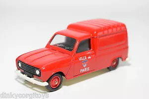 SOLIDO RENAULT 4 FOURGONNETTE POMPIERS VILLE DE PARIS NEAR MINT CONDITION - Picture 1 of 7