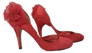 Karen Millen Pink Floral Heels UK 5 Box Dust Bag *Matching Bag Sold Separately* - Picture 1 of 9