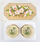 Avon Winter Flower Soaps - Two Special Occasion Fragranced Decal Soaps - Vintage