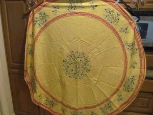 * Französische Provenzalische Acryl Beschichtete Baumwolle Tischdecke Oliven Rund 64" - Bild 1 von 3