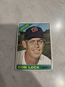Topps Baseballkarte 1966 #165 Don Lock Pencil Writing On Top - Bild 1 von 3