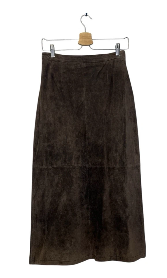 Maxi Falda Mujer Marrón Gamuza Talla 10 Y2k Pradera Western Boho Preswick & Moore Foto 1 de 4