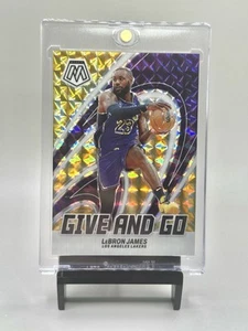 2023-24 Panini Mosaic LeBron James Give & Go Reactive Yellow  /99  LA Lakers 🏀 - Picture 1 of 2