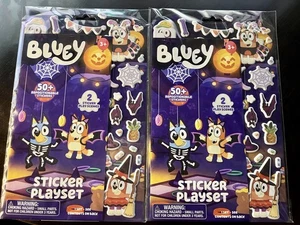 Set of 2 Halloween Bluey Bingo Sticker Playsets - Brand New Sealed - Picture 1 of 2