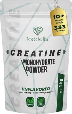 Creatina Monoidrata Micronizzata in Polvere 1 Kg /333 Porzioni - Insapore - Alta - Immagine 1 di 4