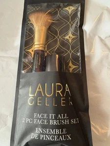 LAURA GELLER Face It All 2 Piece Brush Set Airbrush Kabuki & Double Ended BNIP - Picture 1 of 10