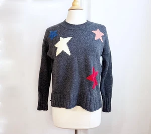 Suéter Suéter Madewell Noche Estrellada Calce Relajado Pequeño Gris Estrellas Lana Merino - Imagen 1 de 7