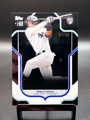 2023 Topps X J-Rod Show Out #73 Oswald Peraza BLACK FOIL /10!!! SSP RC Yankees - Image 1 of 2
