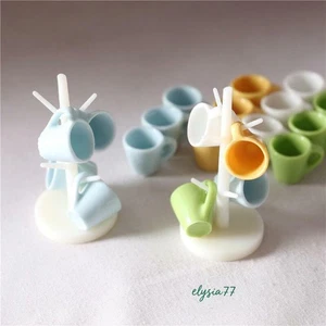 Juego de portavasos de cocina miniatura escala 1/12 estilo europeo vintage de 5 piezas - Imagen 1 de 14