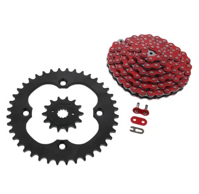 Chain & Black Sprocket for Suzuki LTZ400 Z400 QuadSport 2009-2012 Red 104L 14/40 - Imagem 1 de 4