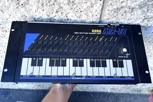Vintage Korg Midi Rhythm Sound Unit modello MR-16 ingranaggio rack MR16 drum machine - Foto 1 di 11