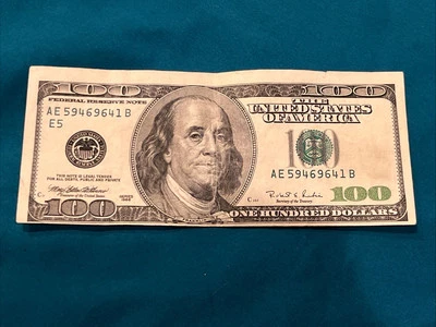 100 Dollar Bill (Misprint / Miscut / Off Center) 1996 Series - Image 1 of 4