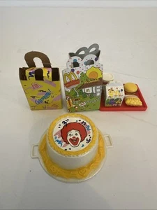90s Happy Meal Stacie & Todd Barbie Doll Fast Food Tray Cake Burger Fries Lot - Picture 1 of 4