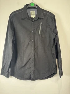 G-Star Raw Shirt Uomo 2XL Nero Kensetsu Overshirt Casual Manica Lunga Bottoni - Foto 1 di 8
