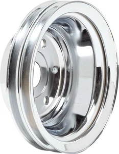 1969-85 Chevrolet; Small Block; Chrome Crankshaft Pulley; Long Water Pump; - Picture 1 of 1