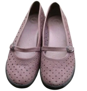 Nurture Dusty Plum Vintage Suede Leather Mary Jane Shoes Women SZ 9M - Picture 1 of 14