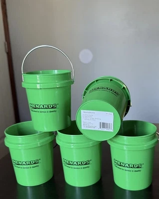 ¡NUEVO! Juego de 5 Menards 400 ml mini cubo de pintura mango de acero ¡ENVÍO RÁPIDO! Foto 1 de 2