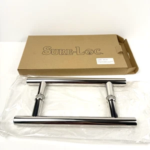 Manija de puerta de granero Sure-Loc escalera de 12" 2 lados cromo pulido RD2 26 - Imagen 1 de 11