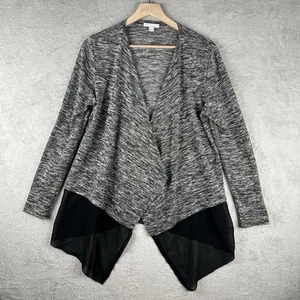 New York & Company Women's Cardigan Size M Gray Long Sleeve Open Front - Picture 1 of 11