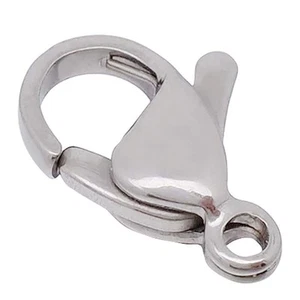 50-PCS Stainless Steel Lobster Claw Clasps 17mm - Picture 1 of 5