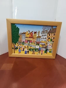 Original signiertes Gemälde Paris 1994 gerahmt - Bild 1 von 8