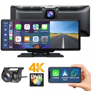 4K 10.26-Zoll Wireless Apple Carplay Android Auto Display Vorne Rückfahrkamera - Bild 1 von 15