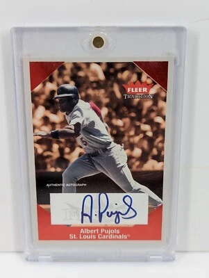 RARE 2004 Fleer Tradition Albert Pujols Retrospection On Card Auto /60 Cardinals - Image 1 of 2