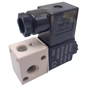 AU Stock DC 24V Pneumatic Solenoid Air Valve 3 Way 2 Position NC 1/8" PT 3V1-06 - Picture 1 of 4