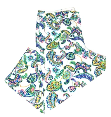 Pantalones cortos Talbots para mujer perfectos skimmer pierna ajustada, estampado cachemir, talla 14P Foto 1 de 4