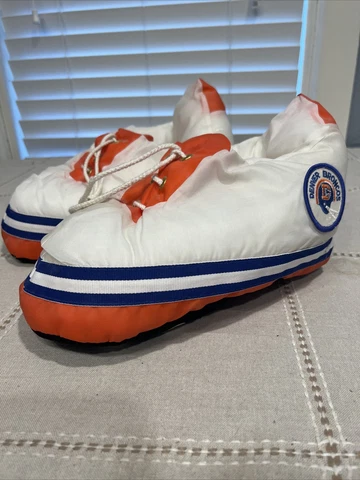 Vintage Retro Carousel By Guy DENVER BRONCOS NFL Puffy Shoe Slippers Medium Cover