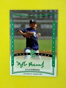 KYLE ROBENIOL 2014 Leaf Perfect Game National Showcase AUTO Green 04/10