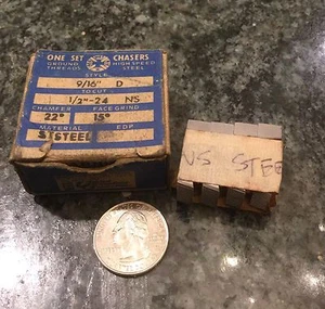 united greenfield 9/16 D thread threading chaser chasers 4 1/2-24 NS for steel - Picture 1 of 3