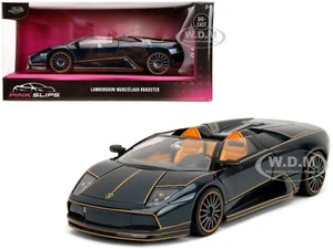 LAMBORGHINI MURCIELAGO ROADSTER BLACK 1/24 DIECAST MODEL CAR BY JADA 35061 - Picture 1 of 12