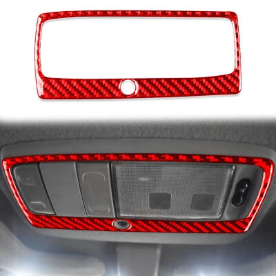 Marco de luz de lectura de techo de fibra de carbono rojo vinilo decoración para Toyota Celica 00-2005 Foto 1 de 4