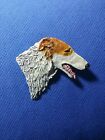 Borzoi Russian Wolfhound Pin painted Pewter hound Dog Jewelry by Cindy A. Conter