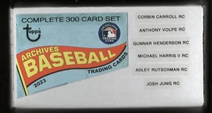 2023 TOPPS ARCHIVES COMPLETE 300 CARD SET Corbin Carroll, Gunnar Henderson RCs - Picture 1 of 5